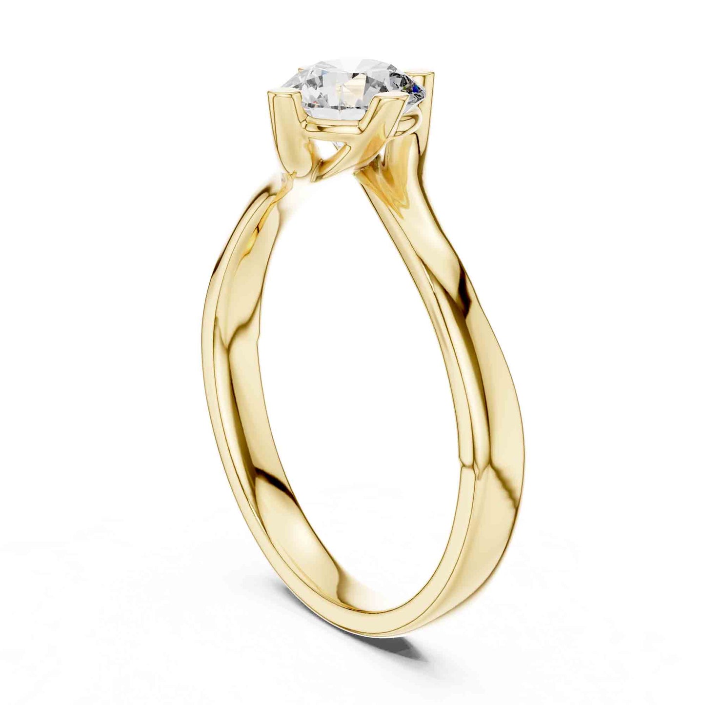 0.50 Carat Round Lab Grown Diamond Solitaire Engagement Ring