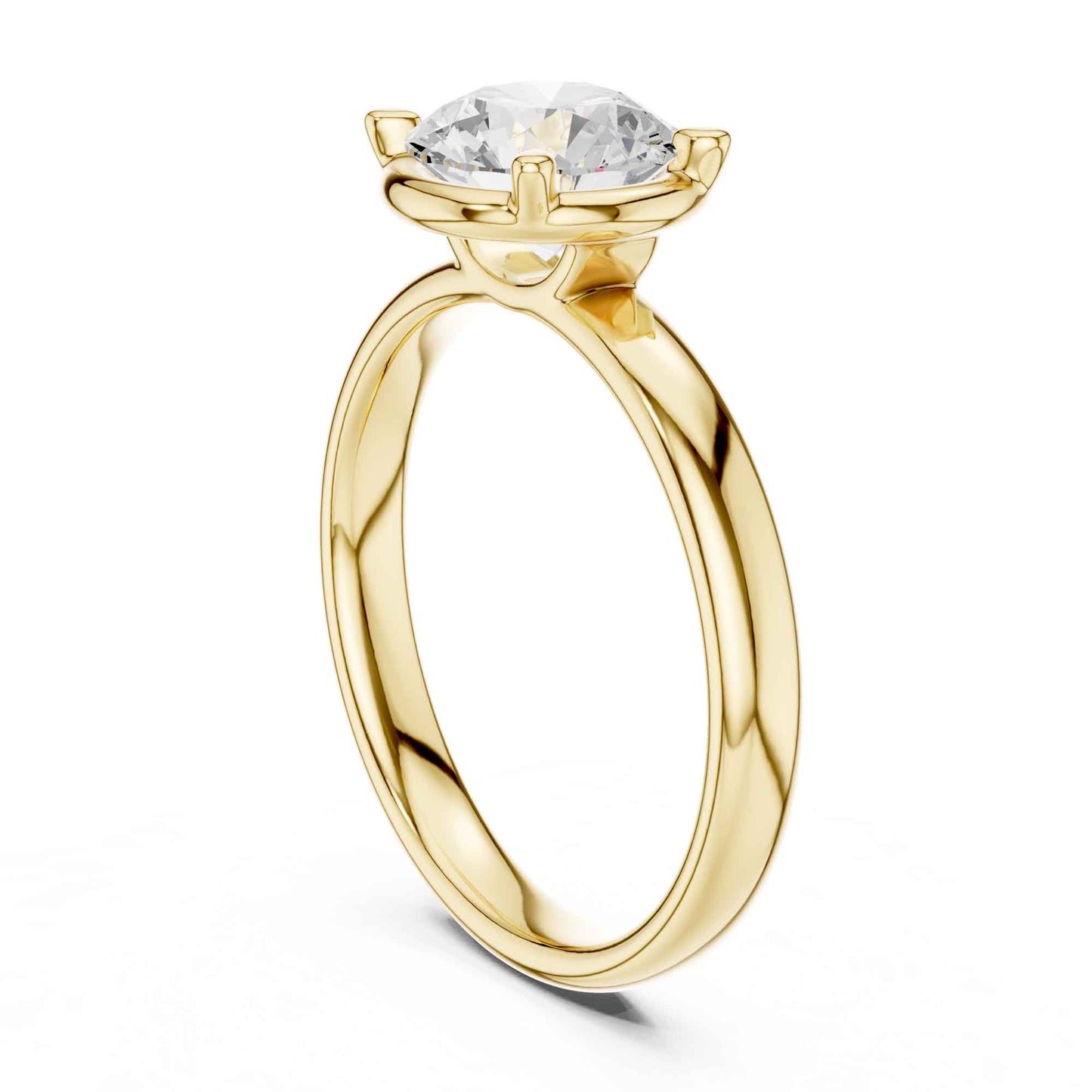 1.5 Carat Round Cut Solitaire Diamond Engagement Ring