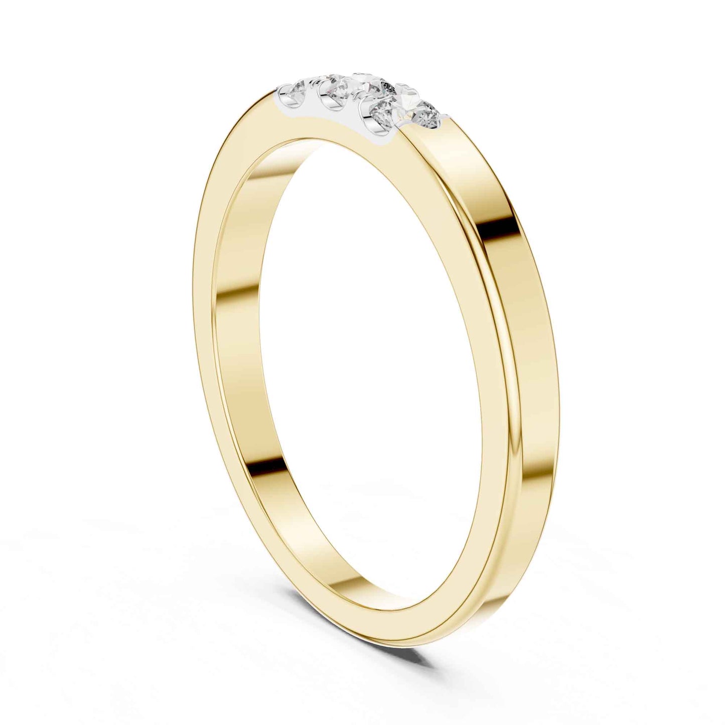 Premium Three Stone Lab Grown Diamond Band