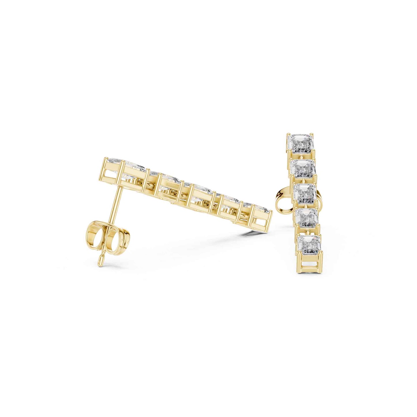 Emerald Cascade Lab Grown Diamond Drop & Dangle Earrings