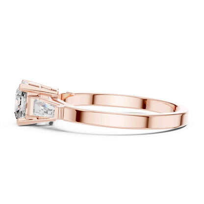 1 Carat Cushion Cut Halo Lab Grown Diamond Engagement Ring with Pavé Frame