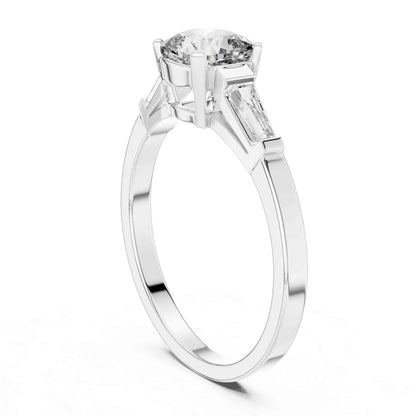 1 Carat Cushion Cut Halo Lab Grown Diamond Engagement Ring with Pavé Frame