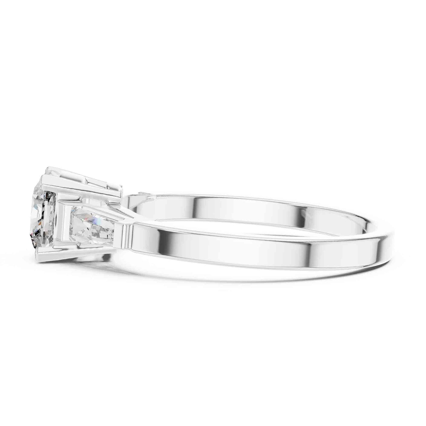 1 Carat Cushion Cut Halo Lab Grown Diamond Engagement Ring with Pavé Frame