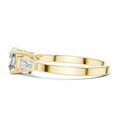 1 Carat Cushion Cut Halo Lab Grown Diamond Engagement Ring with Pavé Frame