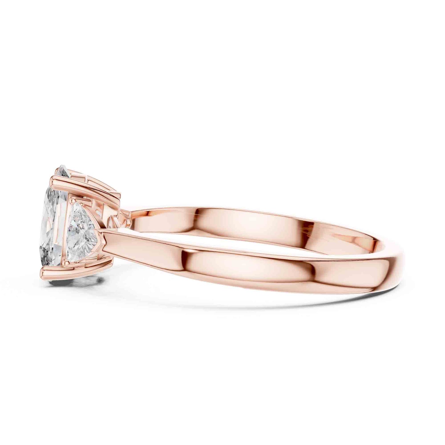 1 Carat Oval Brilliant & Trillion Three-Stone Lab Grown Diamond Ring