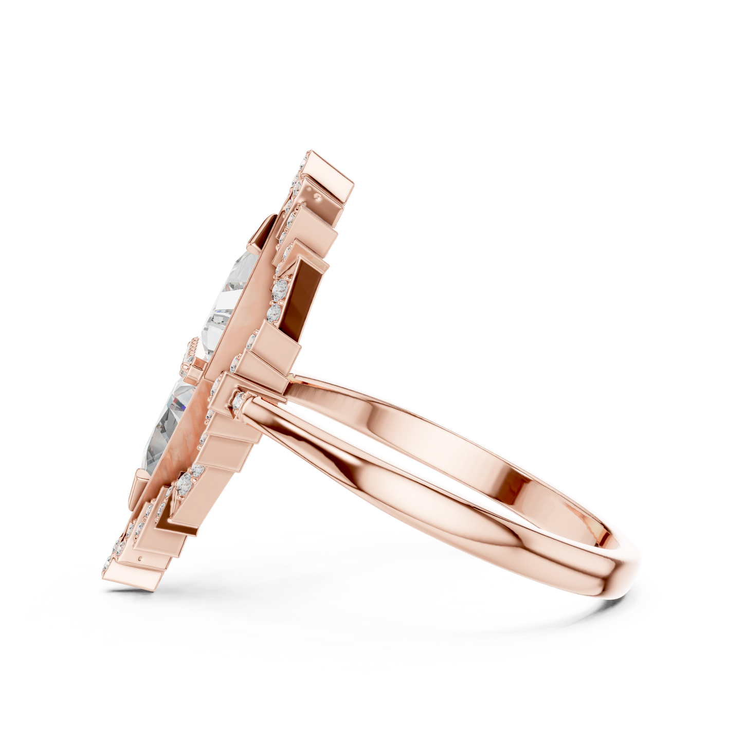 Geometric Trillion Lab-Grown Diamond Ring