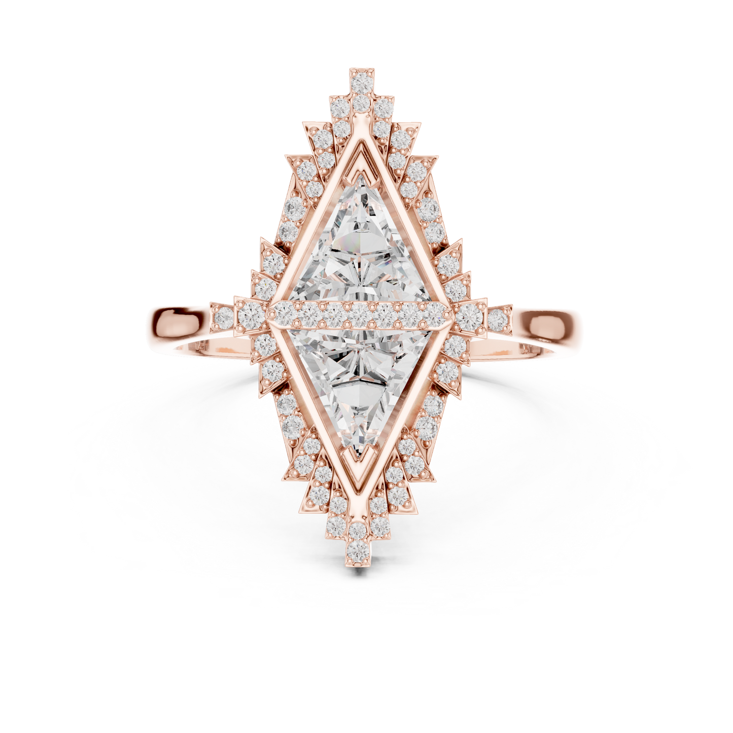 Geometric Trillion Lab-Grown Diamond Ring