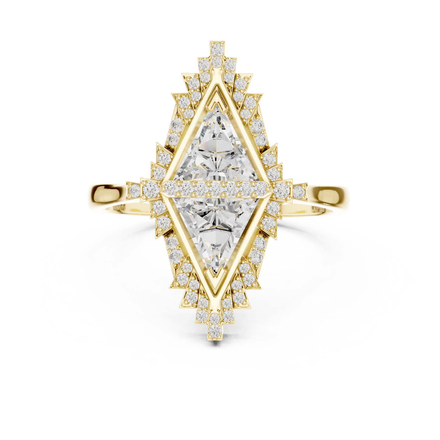 Geometric Trillion Lab-Grown Diamond Ring