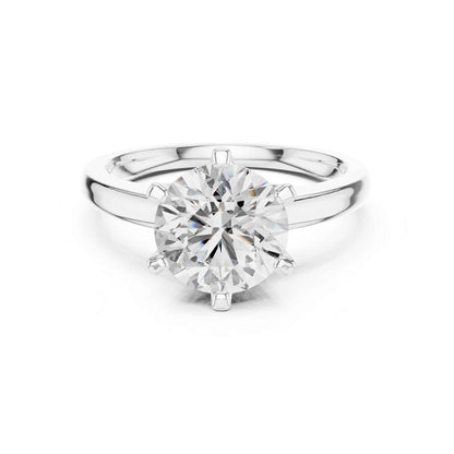 1 Carat Round Lab Grown Diamond Solitaire Engagement Ring