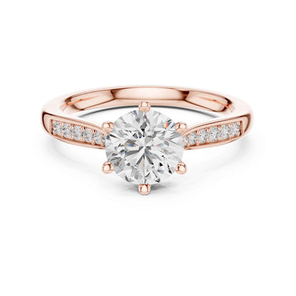 1 Carat Round Lab Grown Diamond Solitaire Engagement Ring