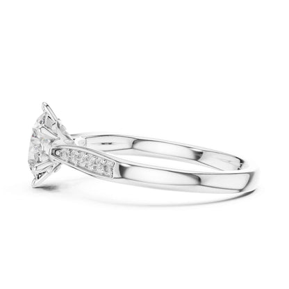 1 Carat Round Lab Grown Diamond Solitaire Engagement Ring