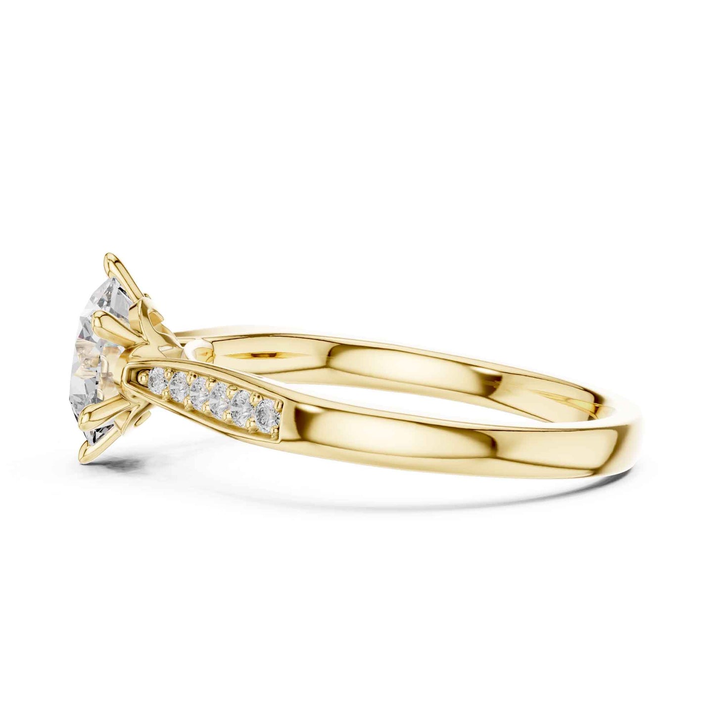 1 Carat Round Lab Grown Diamond Solitaire Engagement Ring