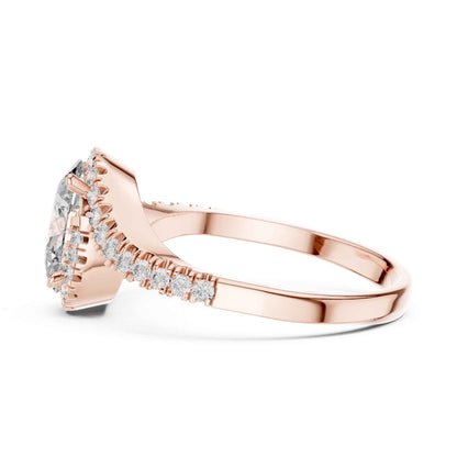 1 Carat Oval Cut Lab Grown Diamond Engagement Ring