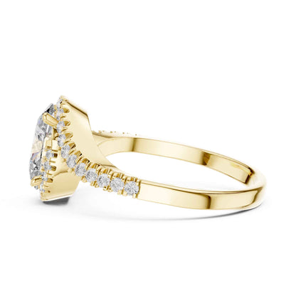 1 Carat Oval Cut Lab Grown Diamond Engagement Ring