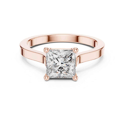 1 Carat Princess Cut Lab Diamond Solitaire Ring