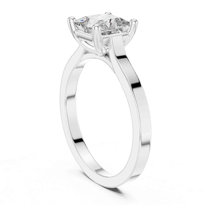 1 Carat Princess Cut Lab Diamond Solitaire Ring