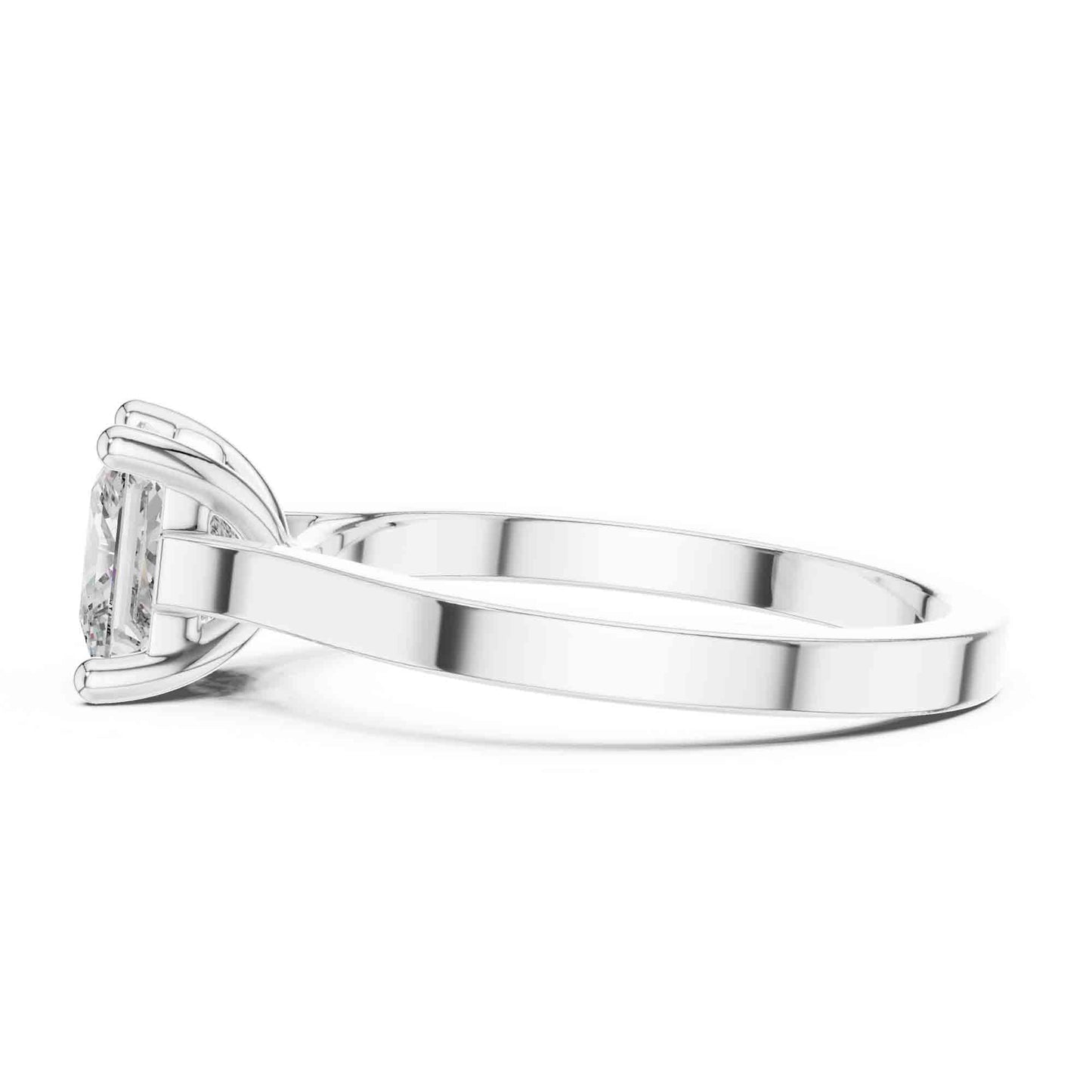 1 Carat Princess Cut Lab Diamond Solitaire Ring