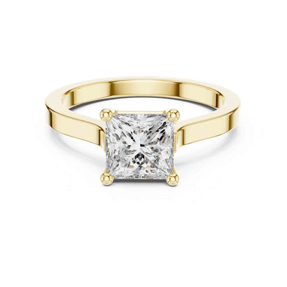 1 Carat Princess Cut Lab Diamond Solitaire Ring