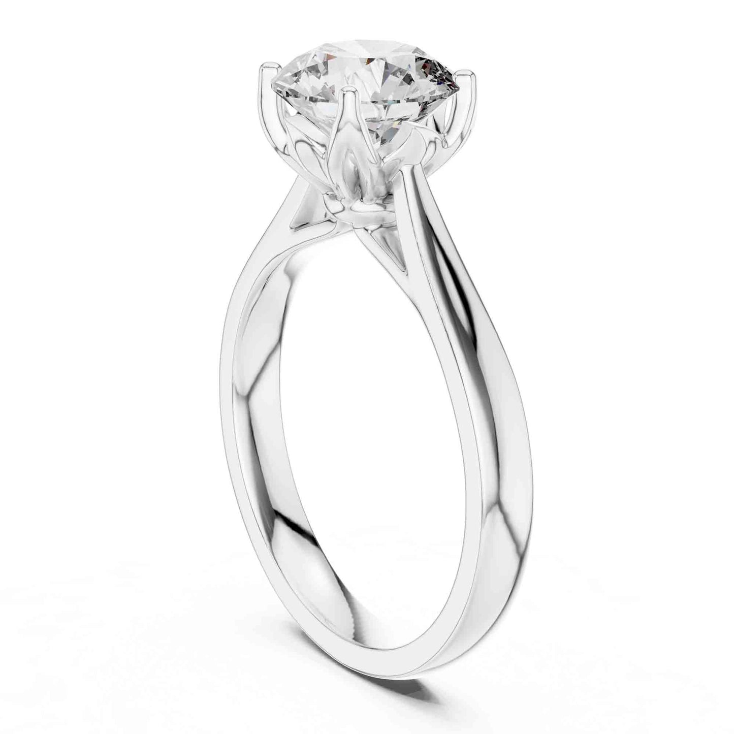 1.5 Carat Round Lab-Grown Diamond Solitaire Ring