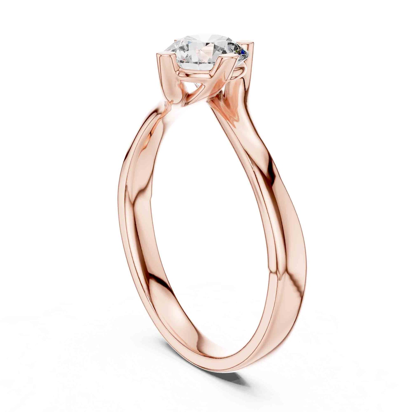 0.50 Carat Round Lab Grown Diamond Solitaire Engagement Ring