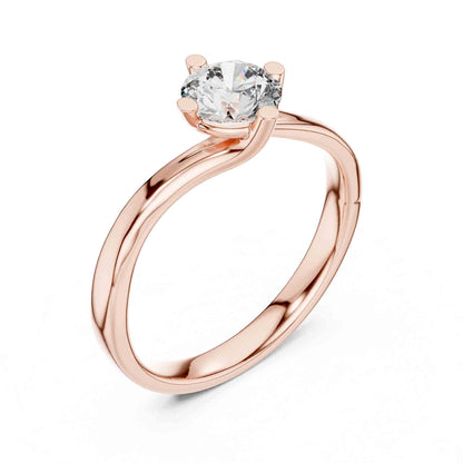 0.50 Carat Round Lab Grown Diamond Solitaire Engagement Ring