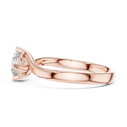 0.50 Carat Round Lab Grown Diamond Solitaire Engagement Ring