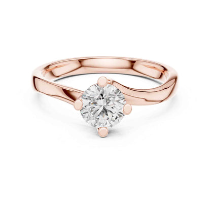 0.50 Carat Round Lab Grown Diamond Solitaire Engagement Ring