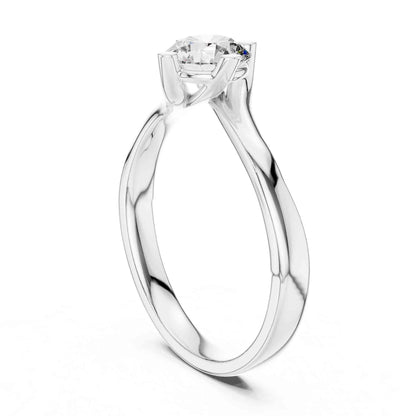 0.50 Carat Round Lab Grown Diamond Solitaire Engagement Ring