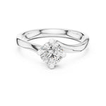 0.50 Carat Round Cut Moissanite Diamond Solitaire Engagement Ring