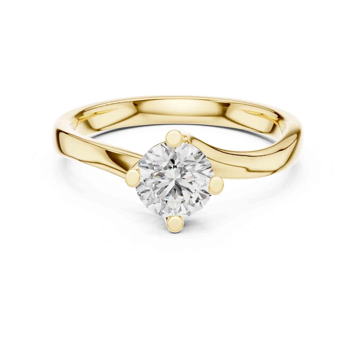 0.50 Carat Round Lab Grown Diamond Solitaire Engagement Ring
