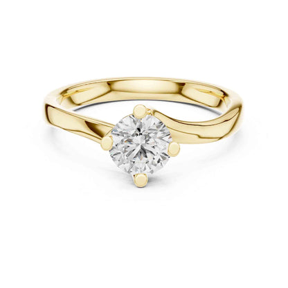0.50 Carat Round Lab Grown Diamond Solitaire Engagement Ring