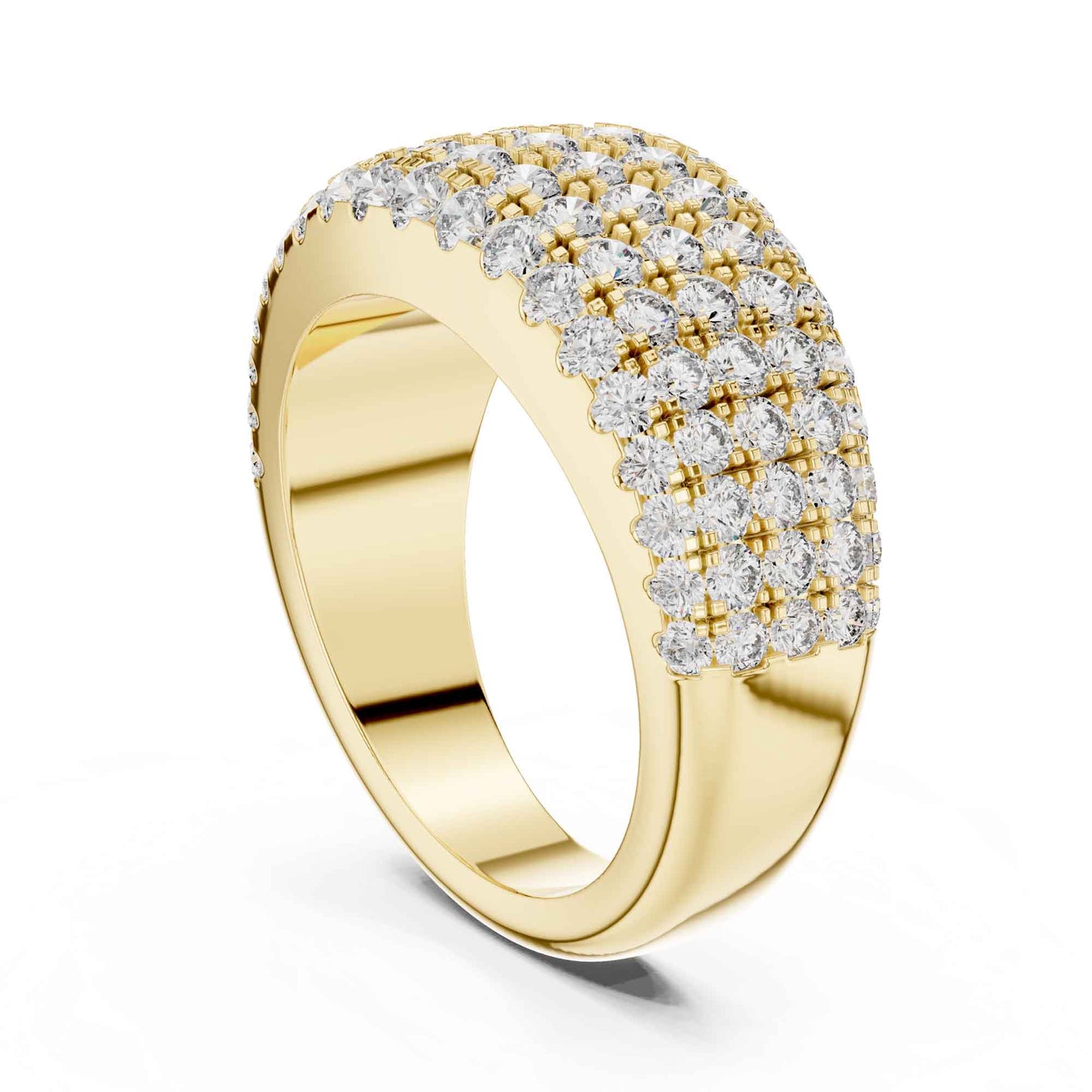Carat Luxury Five Row Lab Grown Diamond Eternity Wedding Band