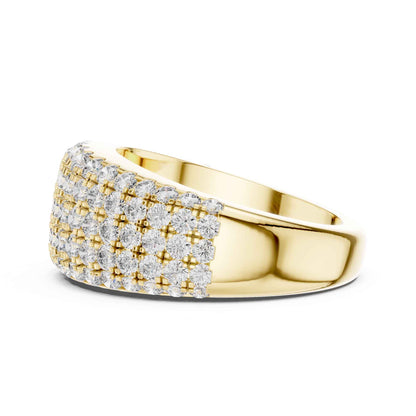Carat Luxury Five Row Lab Grown Diamond Eternity Wedding Band