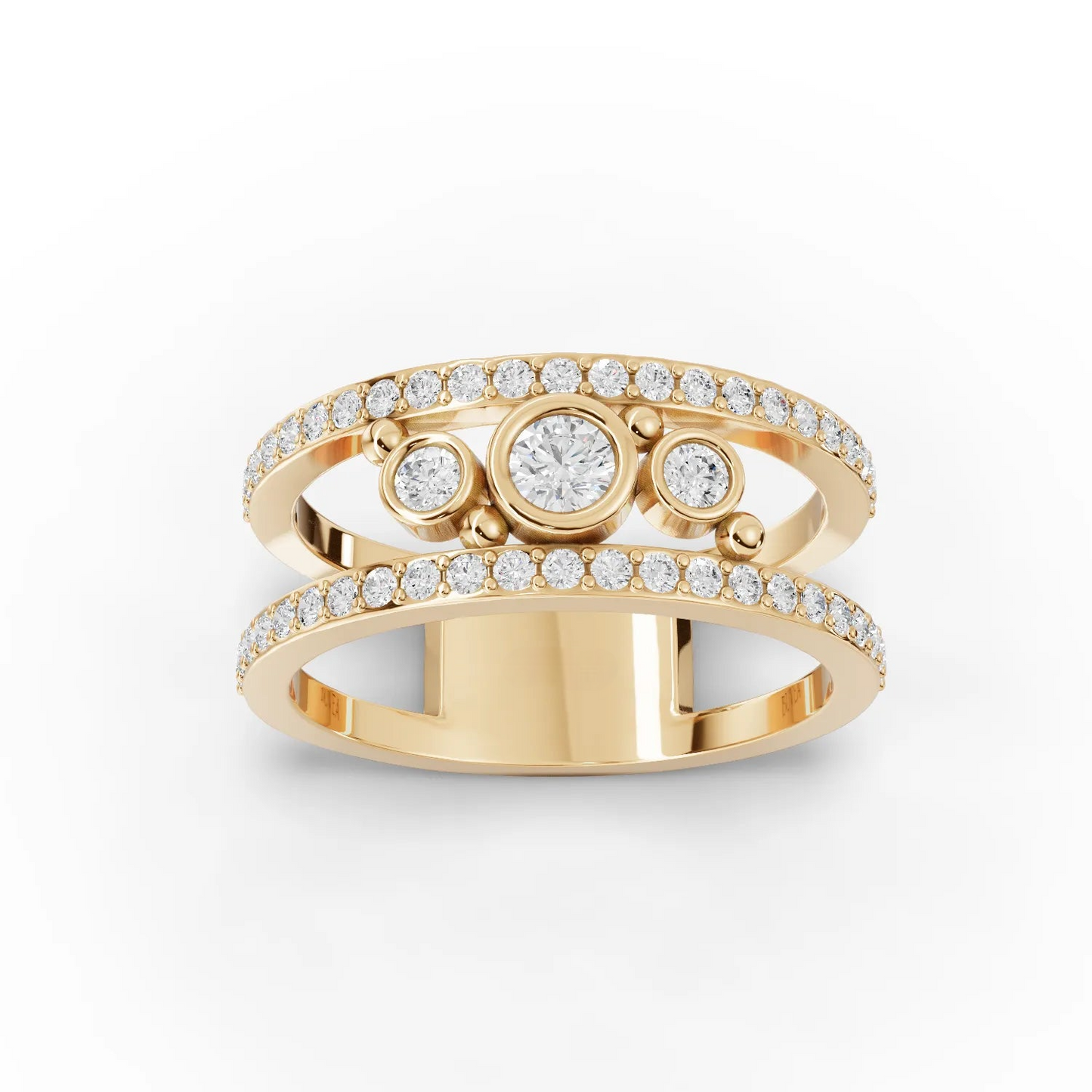 0.50 Carat Round Cut Moissanite Diamond Engagement Ring