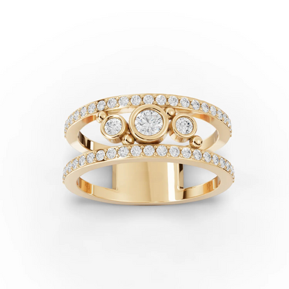 0.50 Carat Round Cut Moissanite Diamond Engagement Ring