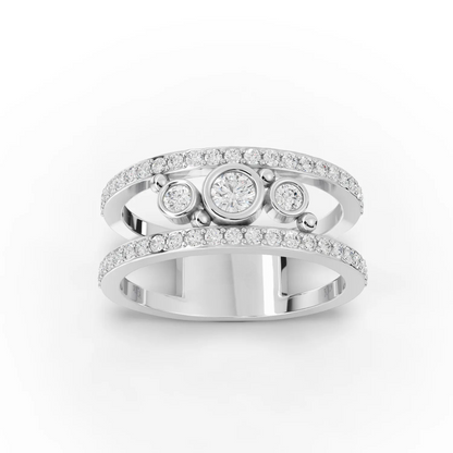0.50 Carat Round Cut Moissanite Diamond Engagement Ring
