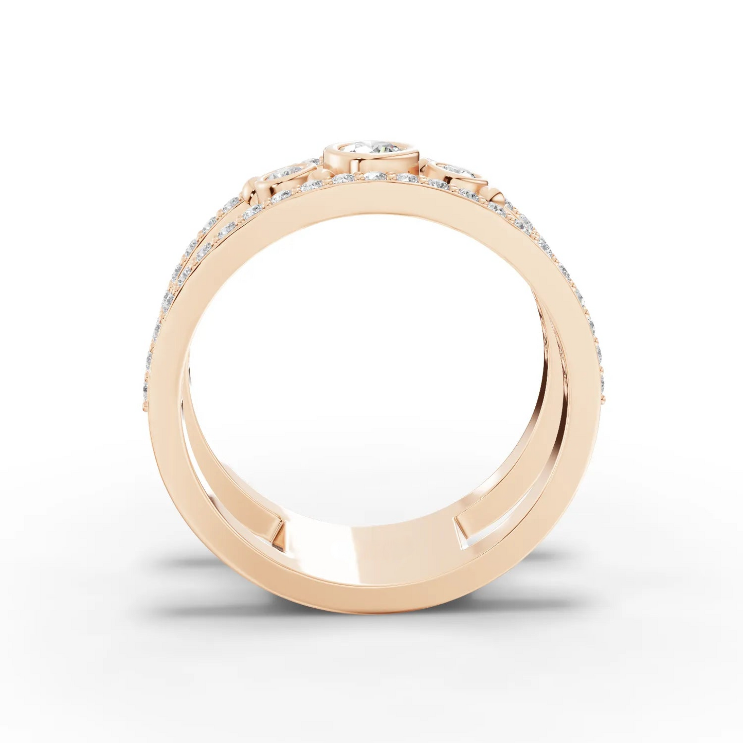 0.50 Carat Round Cut Moissanite Diamond Engagement Ring