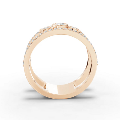 0.50 Carat Round Cut Moissanite Diamond Engagement Ring
