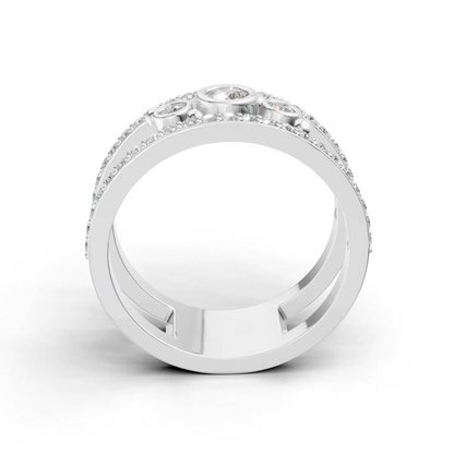 0.50 Carat Round Cut Moissanite Diamond Engagement Ring