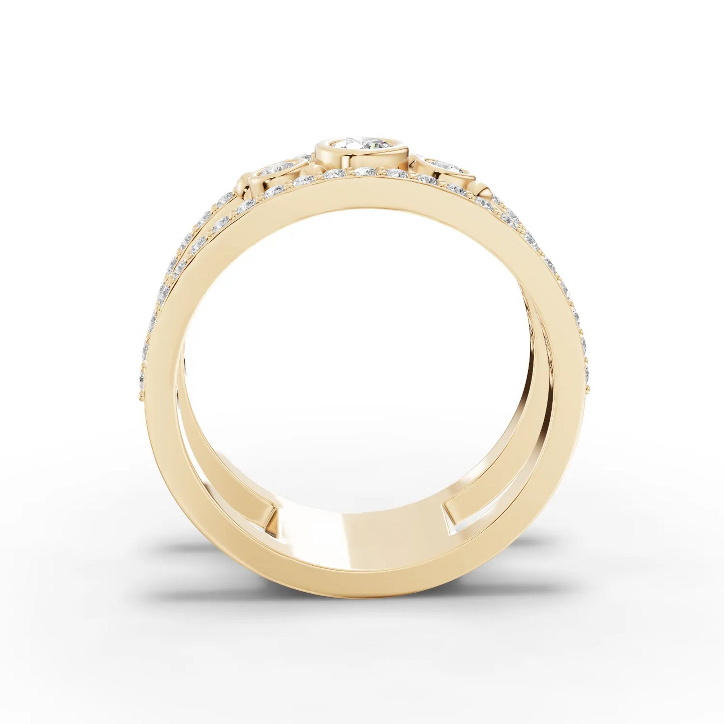 0.50 Carat Round Cut Moissanite Diamond Engagement Ring