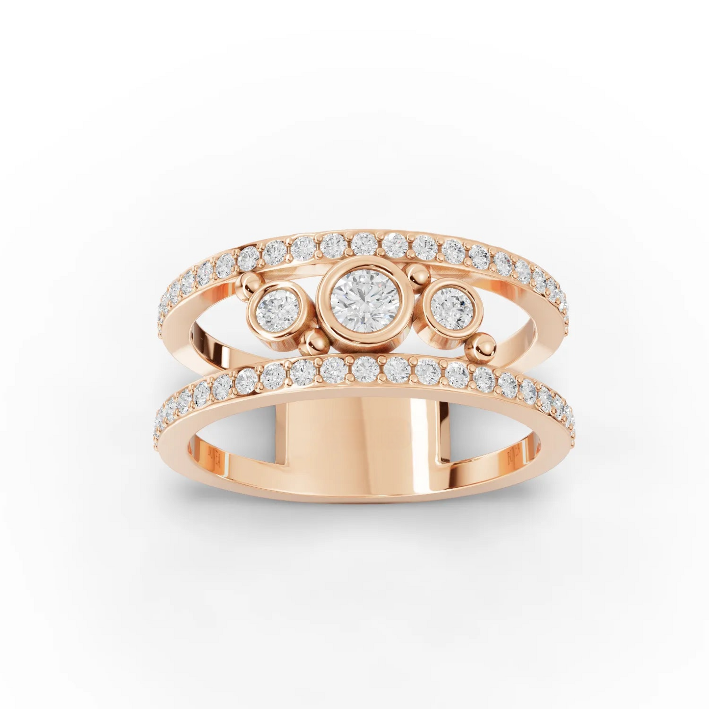 0.50 Carat Round Cut Moissanite Diamond Engagement Ring