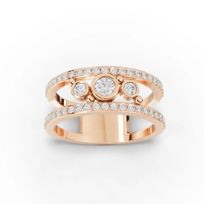 0.50 Carat Round Cut Moissanite Diamond Engagement Ring