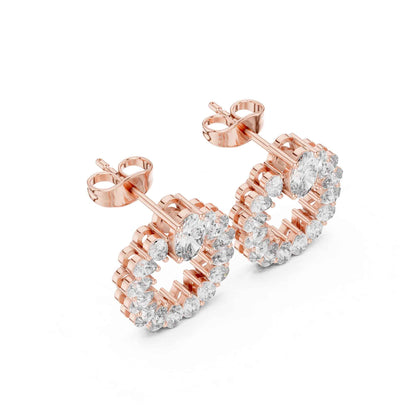 Multi-Shape Lab Grown Diamond Statement Stud Earrings