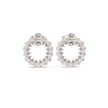 Multi-Shape Lab Grown Diamond Statement Stud Earrings