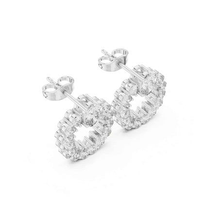 Multi-Shape Lab Grown Diamond Statement Stud Earrings