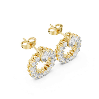 Multi-Shape Lab Grown Diamond Statement Stud Earrings