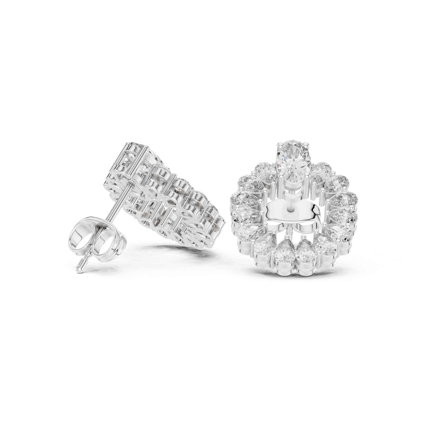 Multi-Shape Lab Grown Diamond Statement Stud Earrings