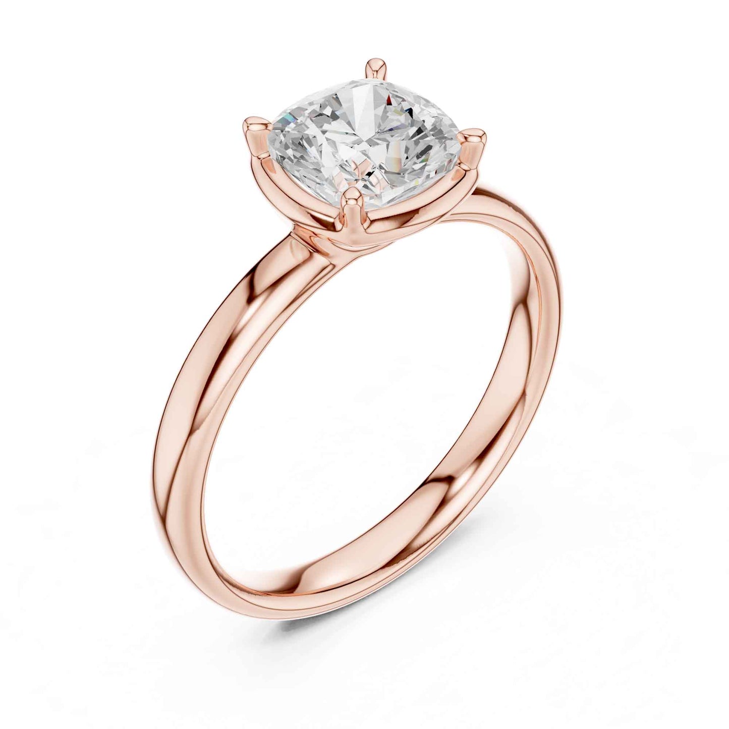1.5 Carat Cushion Cut Diamond Engagement Ring with Classic Four-Prong
