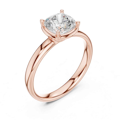 1.5 Carat Cushion Cut Diamond Engagement Ring with Classic Four-Prong