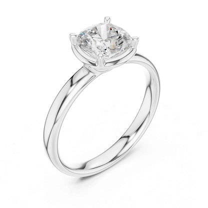 1.5 Carat Cushion Cut Diamond Engagement Ring with Classic Four-Prong